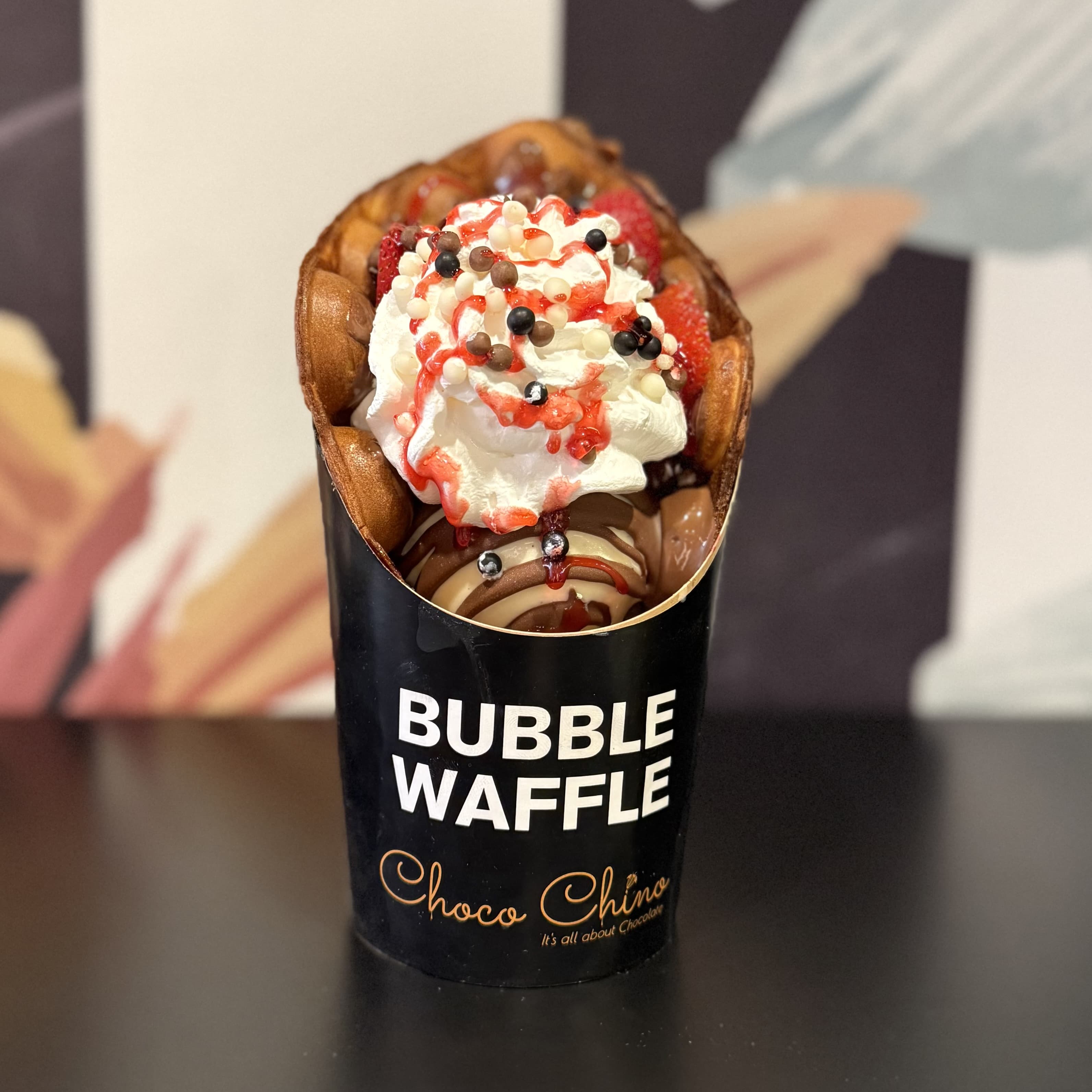 Strawberry Bubble Waffle