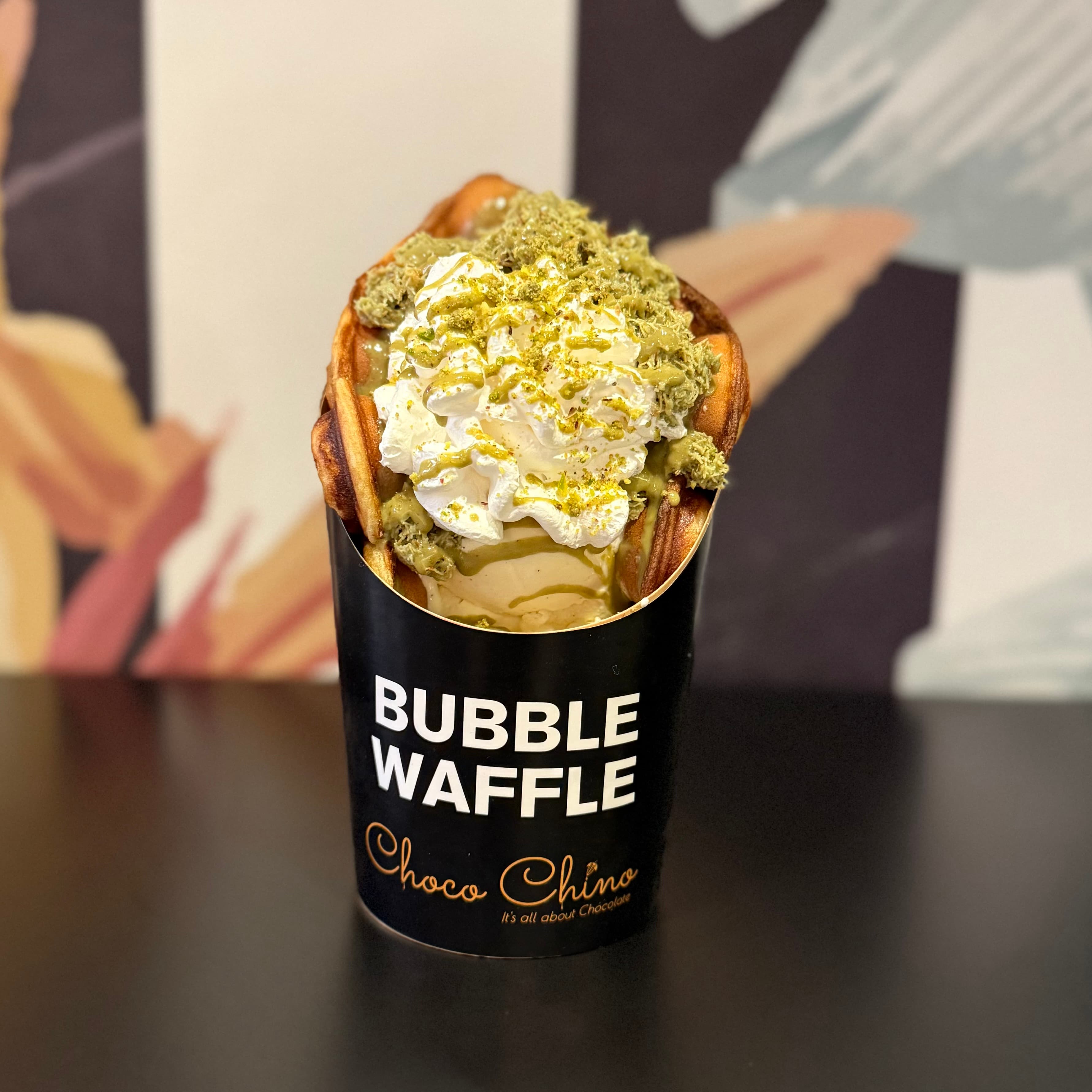 Kunafa Bubble Waffle